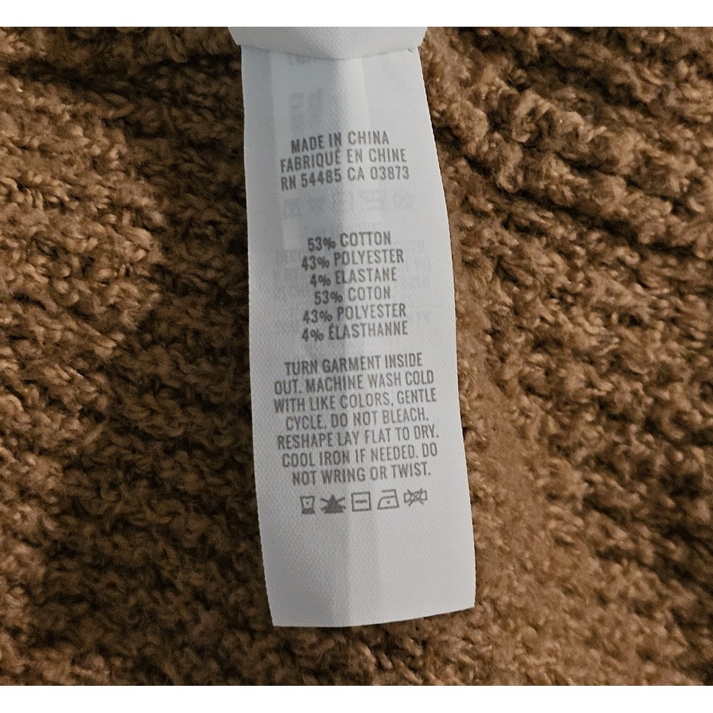 Aerie Cozy Up Waffle Quarter Zip Sweater Oversized Mock neck Top Woman's Size S - Picture 6 of 6